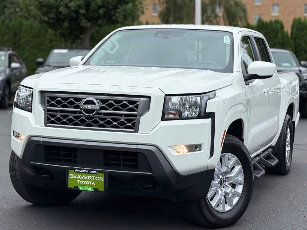 Glacier White 2022 Nissan Frontier Pickup Truck Four-Wheel Drive 9-Speed Automatic