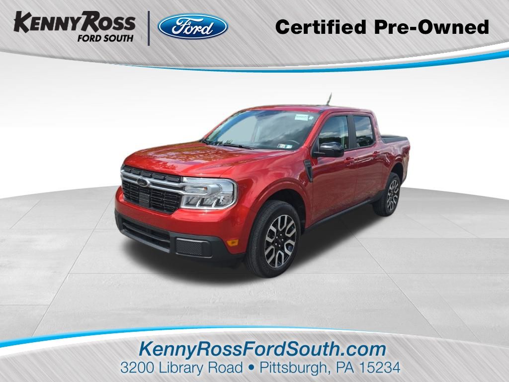 Chili Pepper Red 2024 Ford Maverick Lariat SuperCrew FWD Pickup Truck Front-Wheel Drive Continuously Variable Transmission