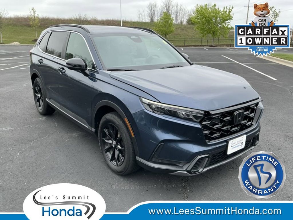 Canyon River Blue Metallic 2024 Honda CR-V Hybrid Sport-L AWD SUV / Crossover All-Wheel Drive Continuously Variable Transmission