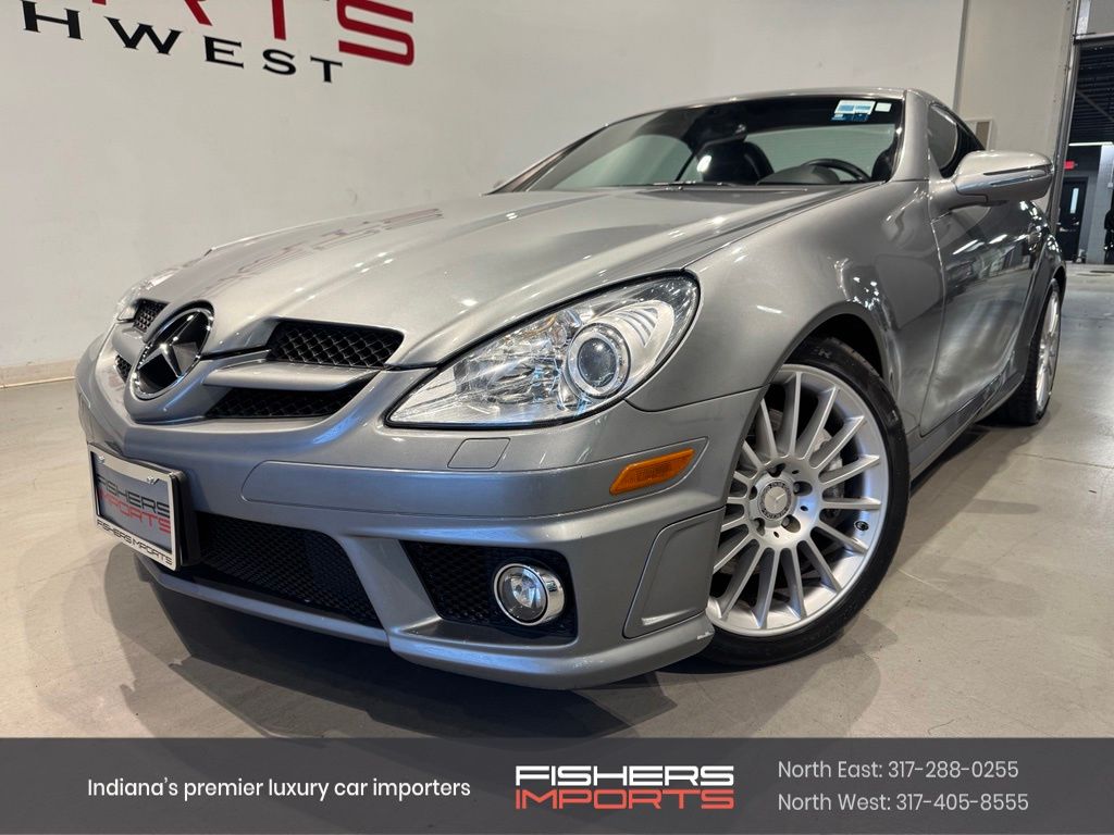 Silver 2010 Mercedes-Benz SLK Convertible Rear-Wheel Drive