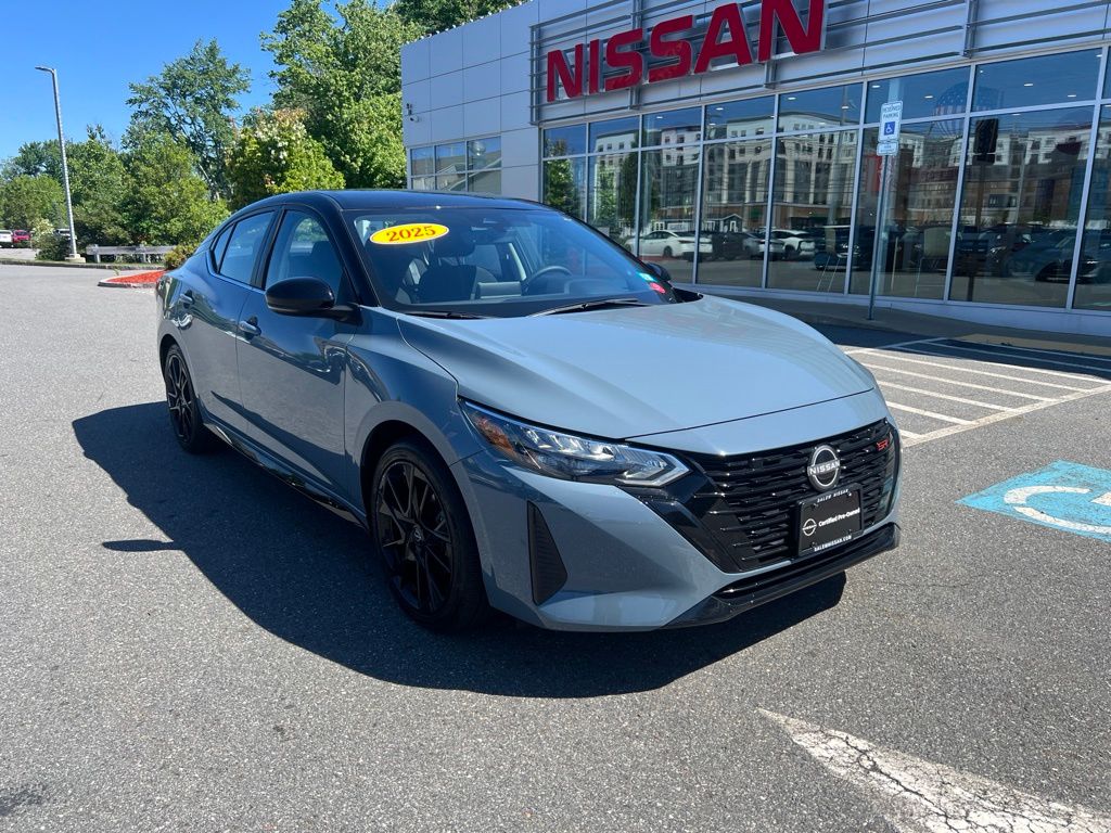 Atlantic Gray/Super Black 2025 Nissan Sentra Sedan Front-Wheel Drive Continuously Variable Transmission