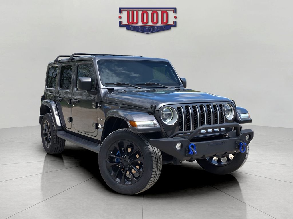 Gray (Granite Crystal Metallic Clearcoat) 2021 Jeep Wrangler 4xe Sahara 4WD SUV / Crossover Four-Wheel Drive 8-Speed Automatic