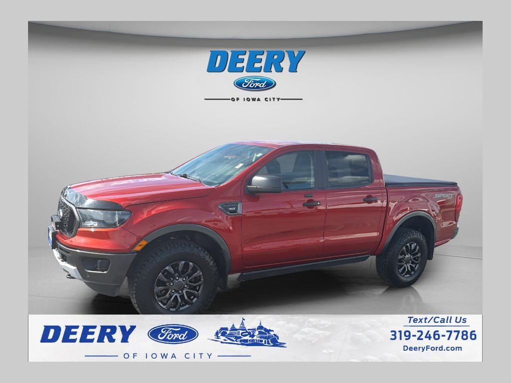 Hot Pepper Red Metallic Tinted Clearcoat 2019 Ford Ranger Pickup Truck Four-Wheel Drive 10-Speed Automatic