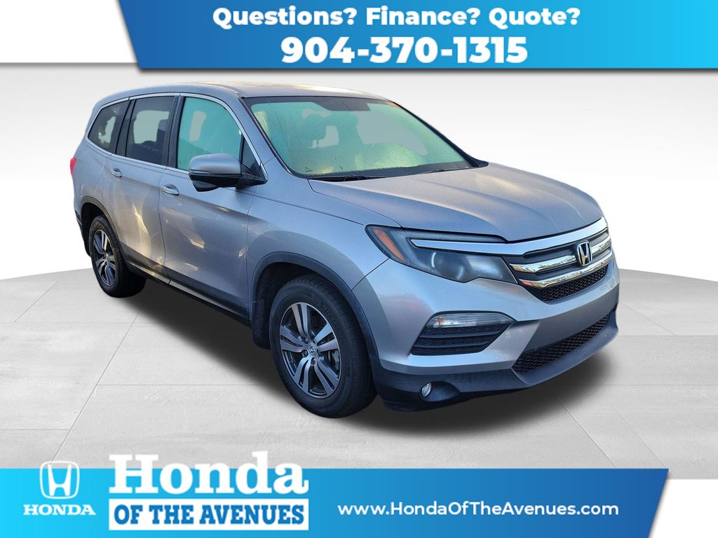 Alabaster Silver Metallic 2018 Honda Pilot EX-L AWD SUV / Crossover All-Wheel Drive 6-Speed Automatic