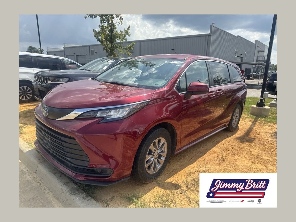 Red 2023 Toyota Sienna Minivan Front-Wheel Drive Continuously Variable Transmission