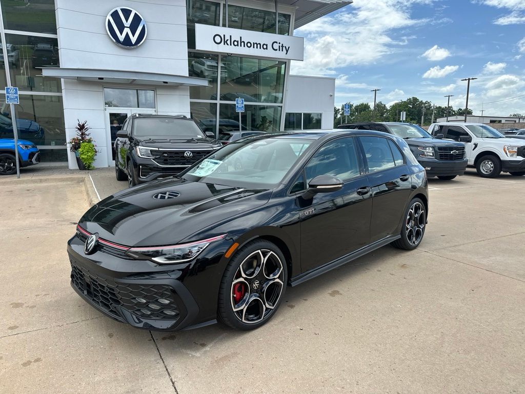 Mythos Black Metallic 2026 Volkswagen Golf GTI Hatchback Front-Wheel Drive 7-Speed Dual Clutch