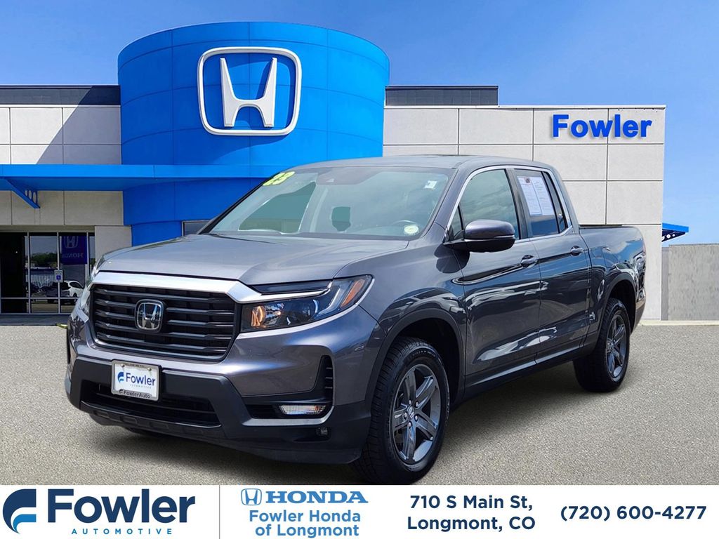 Gray 2023 Honda Ridgeline Pickup Truck All-Wheel Drive 9-Speed Automatic