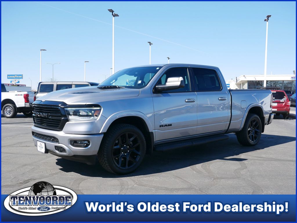 Billet Silver Metallic Clearcoat 2021 RAM 1500 Laramie Crew Cab 4WD Pickup Truck Four-Wheel Drive 8-Speed Automatic