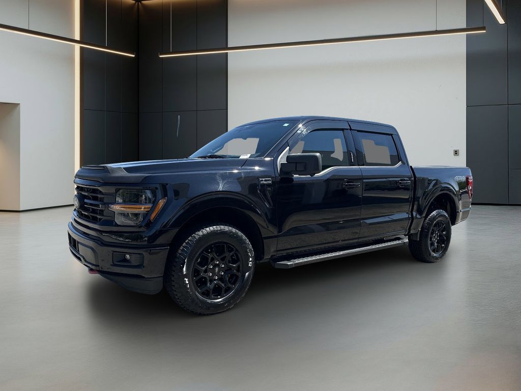 Black 2024 Ford F-150 XLT SuperCrew 4WD Pickup Truck Four-Wheel Drive Automatic