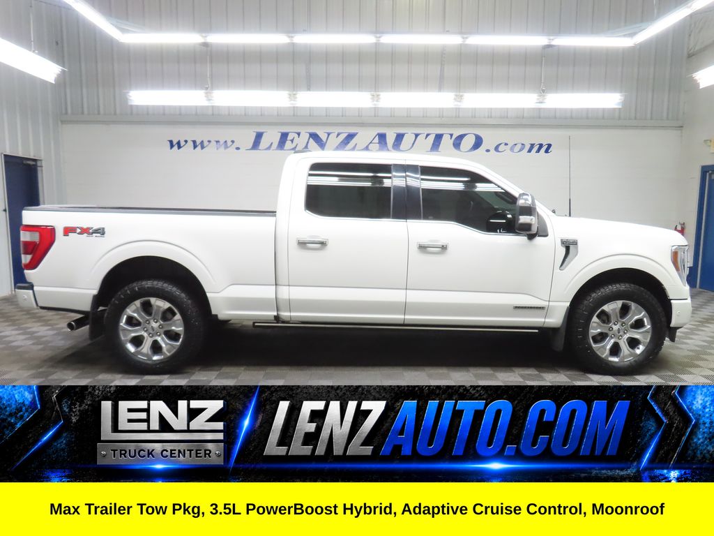 Star White Metallic Tri-Coat 2023 Ford F-150 Platinum SuperCrew 4WD Pickup Truck Four-Wheel Drive Automatic