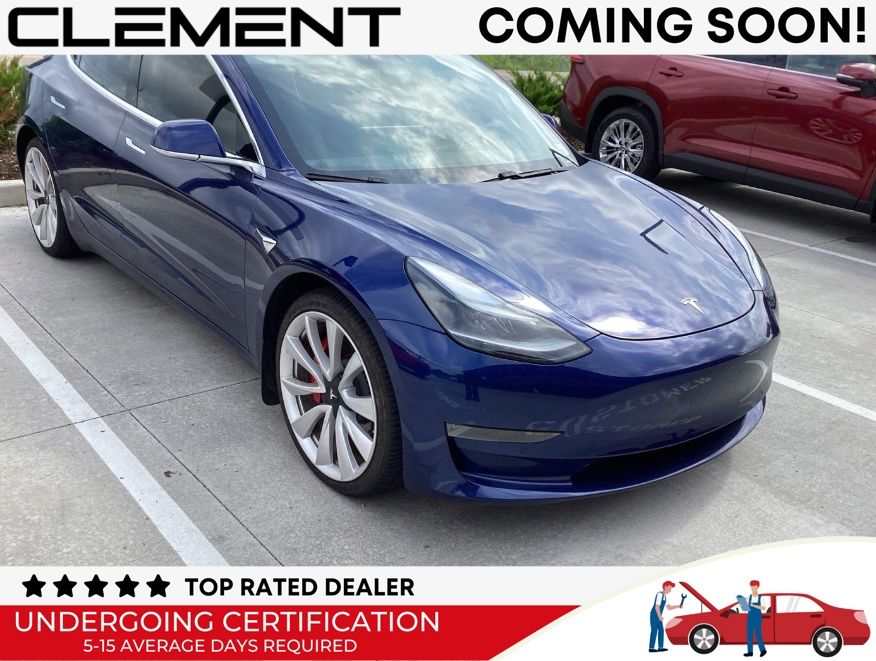 Blue 2019 Tesla Model 3 1-Speed Automatic