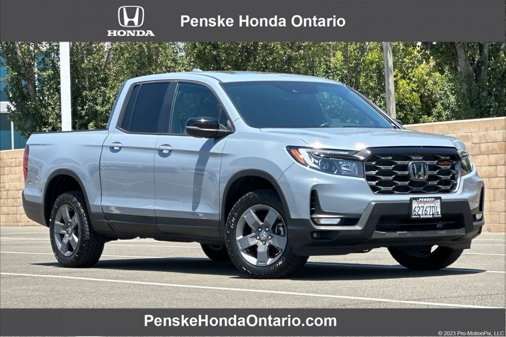 Gray 2025 Honda Ridgeline Pickup Truck All-Wheel Drive 9-Speed Automatic