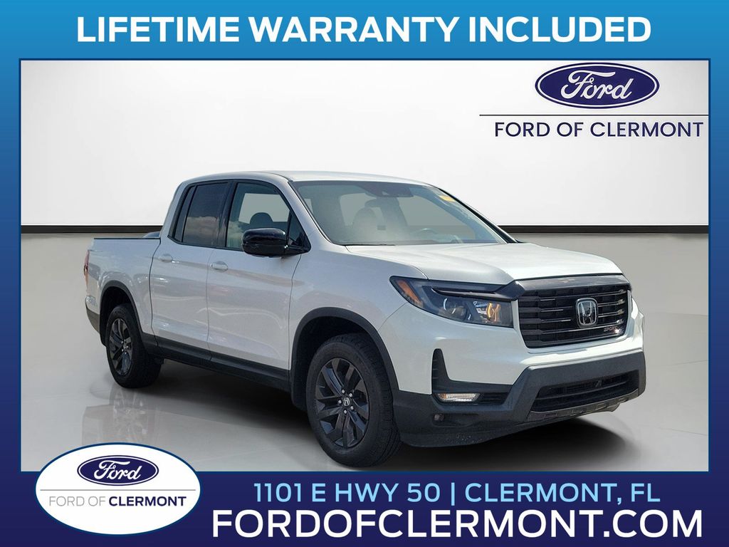 Platinum White Pearl 2023 Honda Ridgeline Pickup Truck All-Wheel Drive 9-Speed Automatic