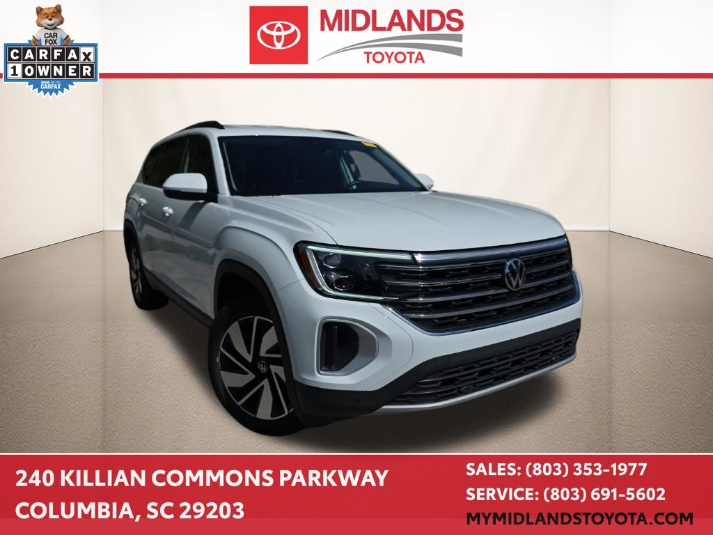 White 2025 Volkswagen Atlas SE FWD with Technology SUV / Crossover Front-Wheel Drive 8-Speed Automatic