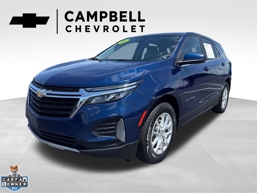 Blue 2022 Chevrolet Equinox LT FWD with 1LT SUV / Crossover Front-Wheel Drive 6-Speed Automatic Overdrive