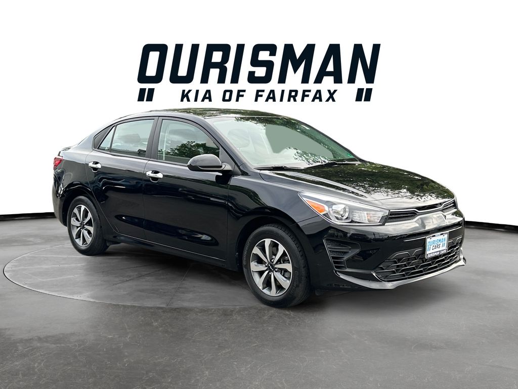 Aurora Black 2023 Kia Rio S FWD Sedan Front-Wheel Drive Continuously Variable Transmission