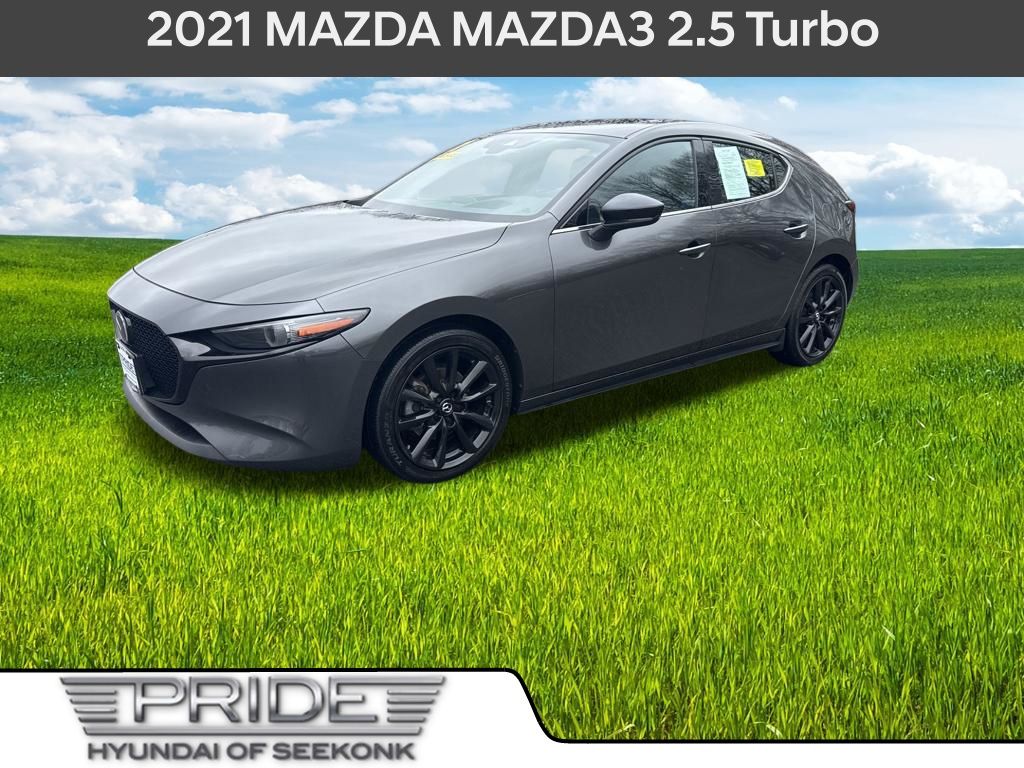 Machine Gray Metallic 2021 Mazda MAZDA3 2.5 Turbo Hatchback AWD Hatchback All-Wheel Drive 6-Speed Automatic