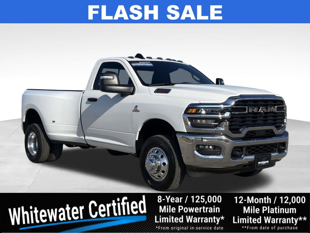 Bright White Clearcoat 2026 RAM 3500 Big Horn Regular Cab LB DRW 4WD Pickup Truck Four-Wheel Drive 8-Speed Automatic