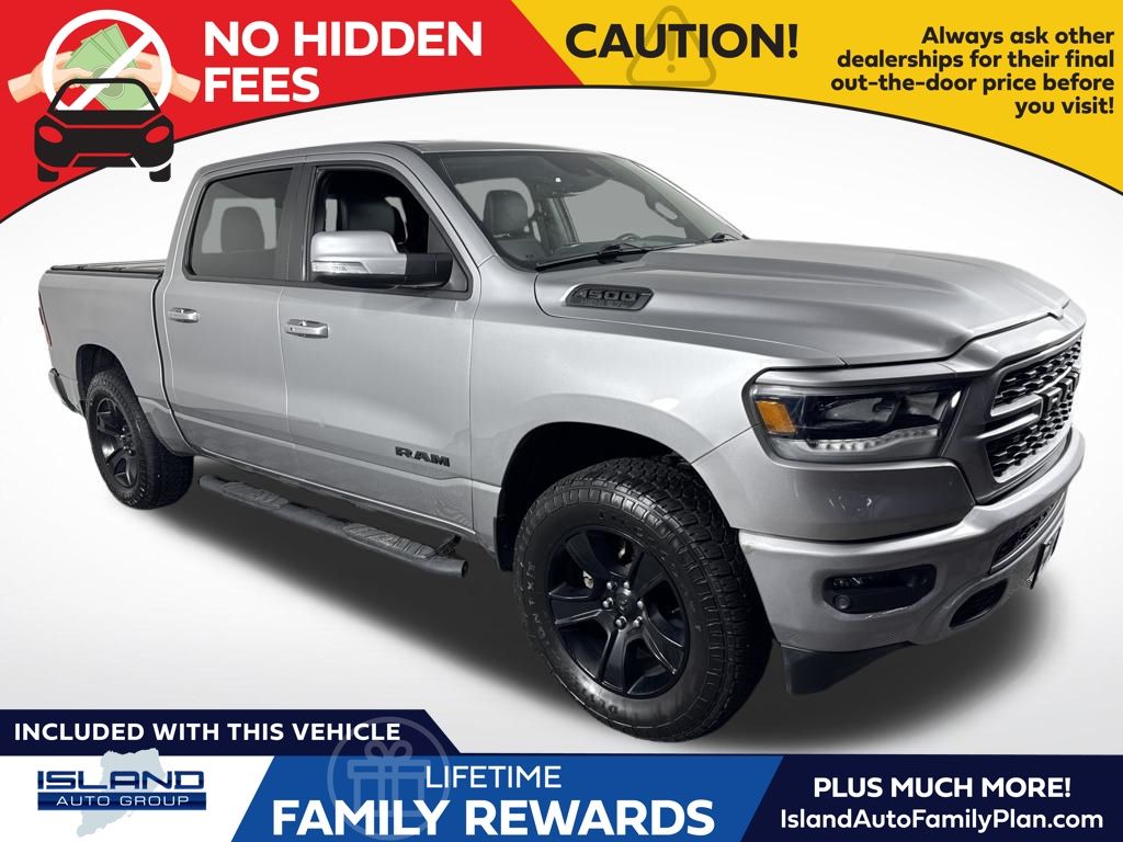 Gray 2022 RAM 1500 Sport Crew Cab 4WD Pickup Truck Four-Wheel Drive 8-Speed Automatic