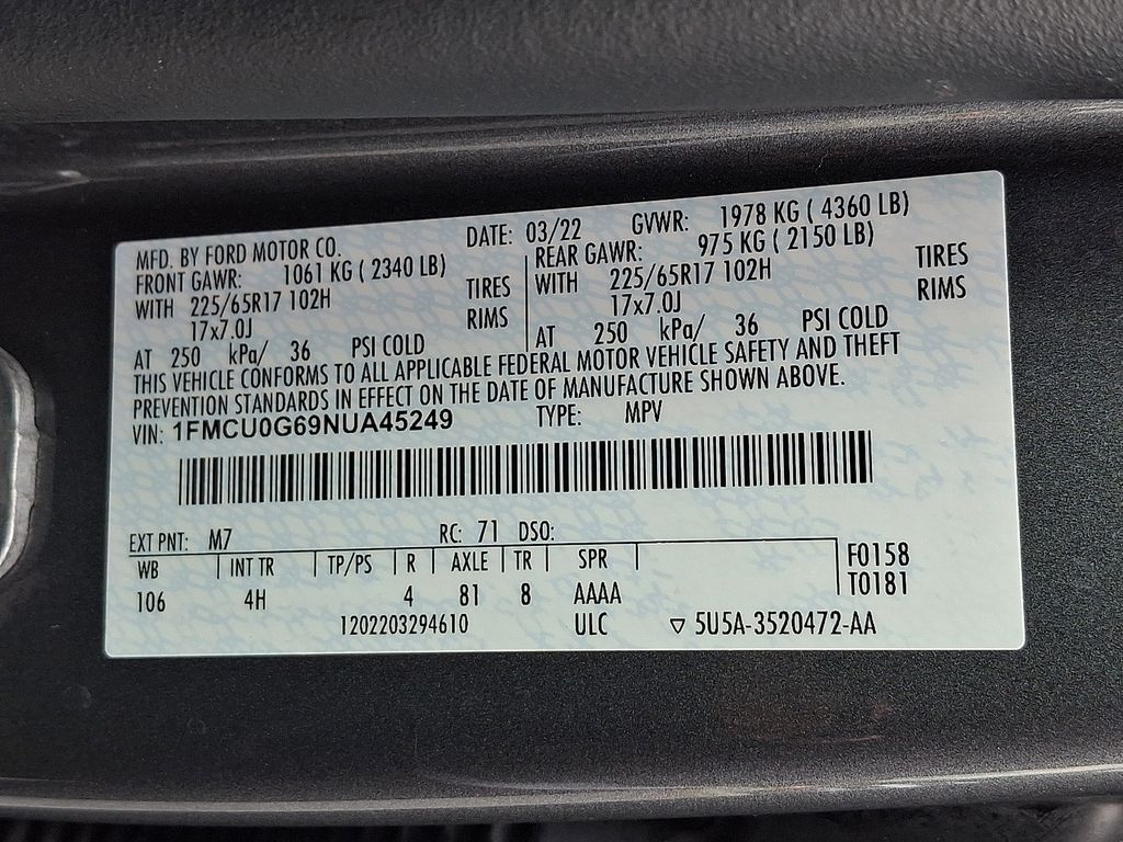2022 Ford Escape SE Gray at Honda North