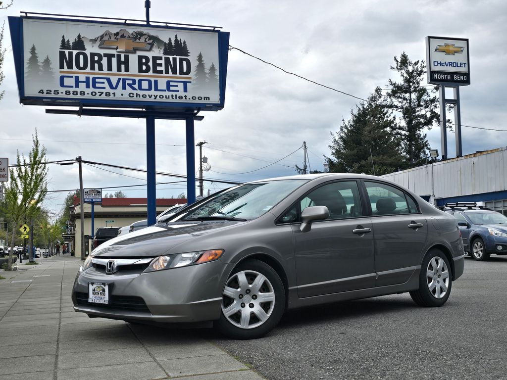 Galaxy Gray Metallic 2006 Honda Civic LX Sedan Front-Wheel Drive 5-Speed Automatic