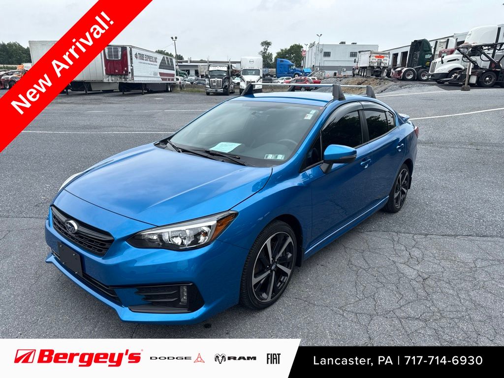 Ocean Blue Pearl 2021 Subaru Impreza Sedan All-Wheel Drive Continuously Variable Transmission