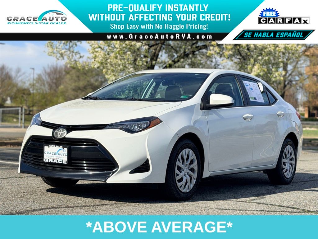 Super White 2017 Toyota Corolla LE Sedan Front-Wheel Drive Continuously Variable Transmission