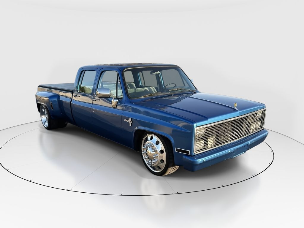 Blue 1988 Chevrolet R/V 3500 Silverado Crew Cab LB RWD Pickup Truck Rear-Wheel Drive Automatic