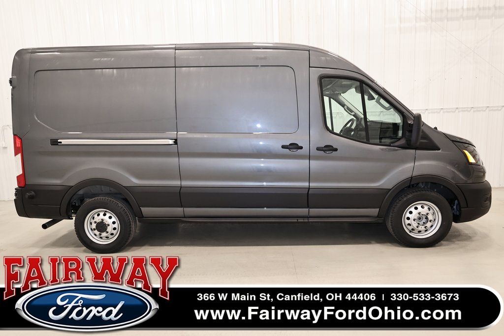 Carbonized Gray Metallic 2026 Ford Transit Cargo 250 Medium Roof LB RWD Van Rear-Wheel Drive
