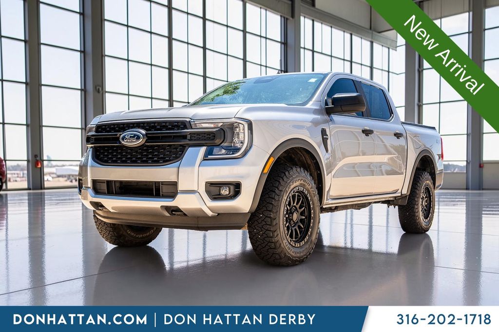 Silver Metallic 2024 Ford Ranger XL SuperCrew 4WD Pickup Truck Four-Wheel Drive Automatic