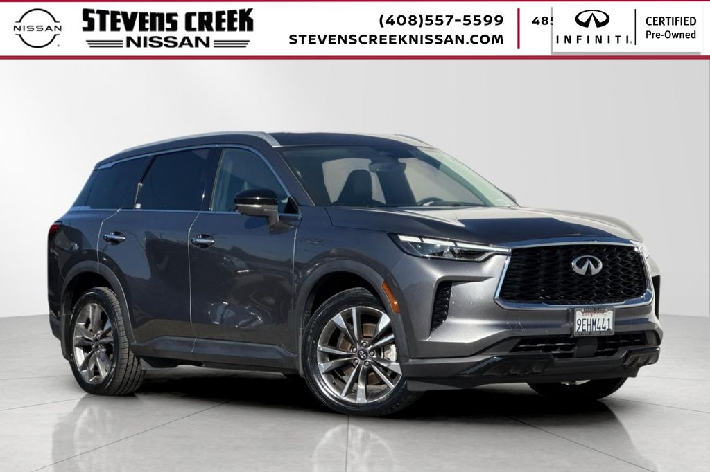 Gray (Graphite Shadow) 2023 INFINITI QX60 Luxe AWD SUV / Crossover All-Wheel Drive 9-Speed Automatic