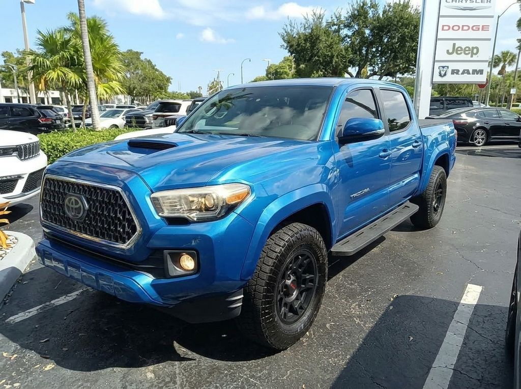 Blazing Blue 2018 Toyota Tacoma Pickup Truck 4X2 6-Speed Automatic