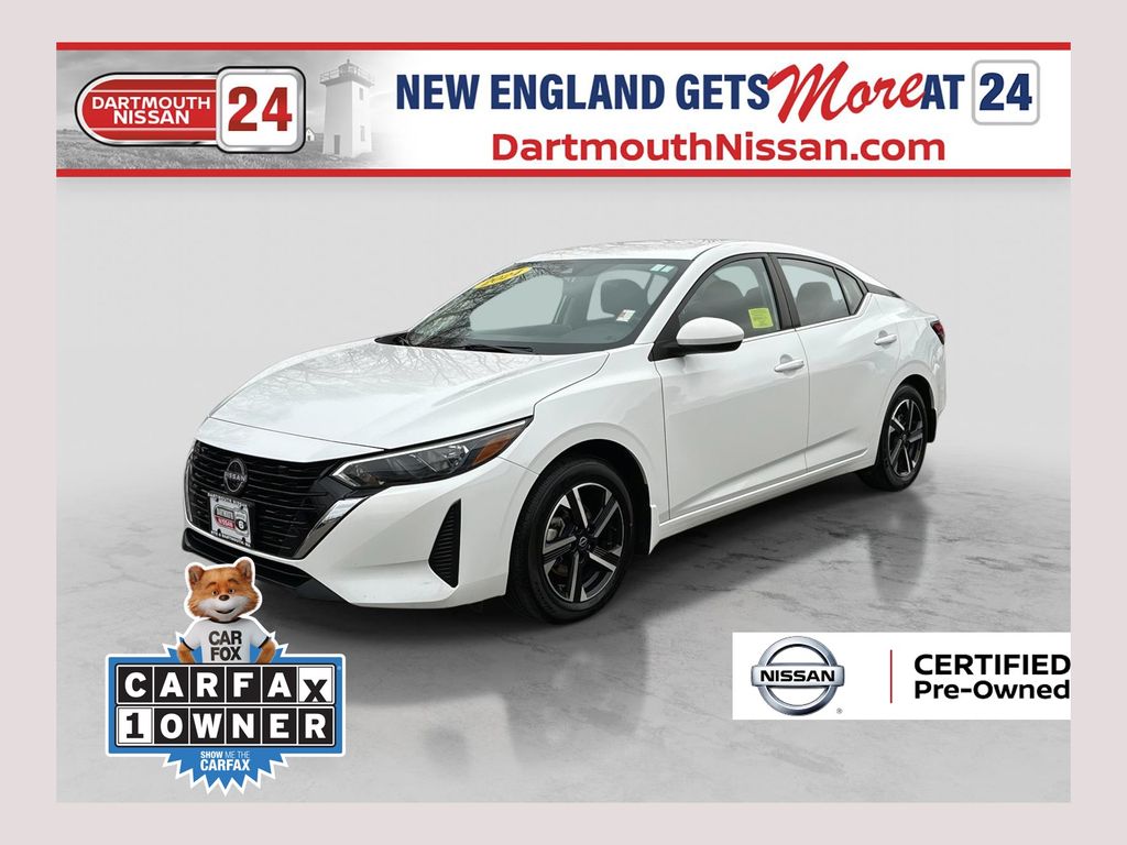 White (Fresh Powder) 2024 Nissan Sentra SV FWD Sedan Front-Wheel Drive Continuously Variable Transmission