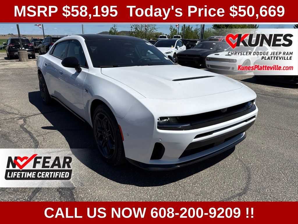 Bright White Clearcoat 2026 Dodge Charger Sedan All-Wheel Drive 8-Speed Automatic