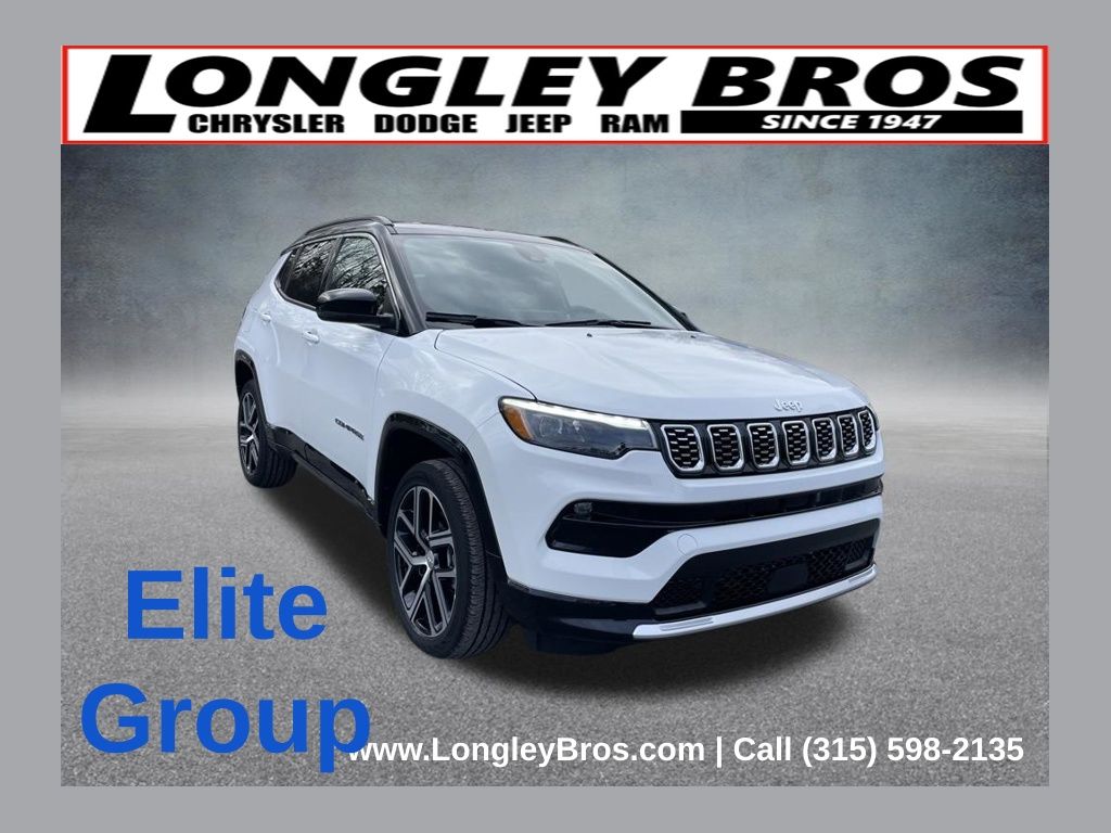 Bright White Clearcoat 2024 Jeep Compass SUV / Crossover Four-Wheel Drive 8-Speed Automatic