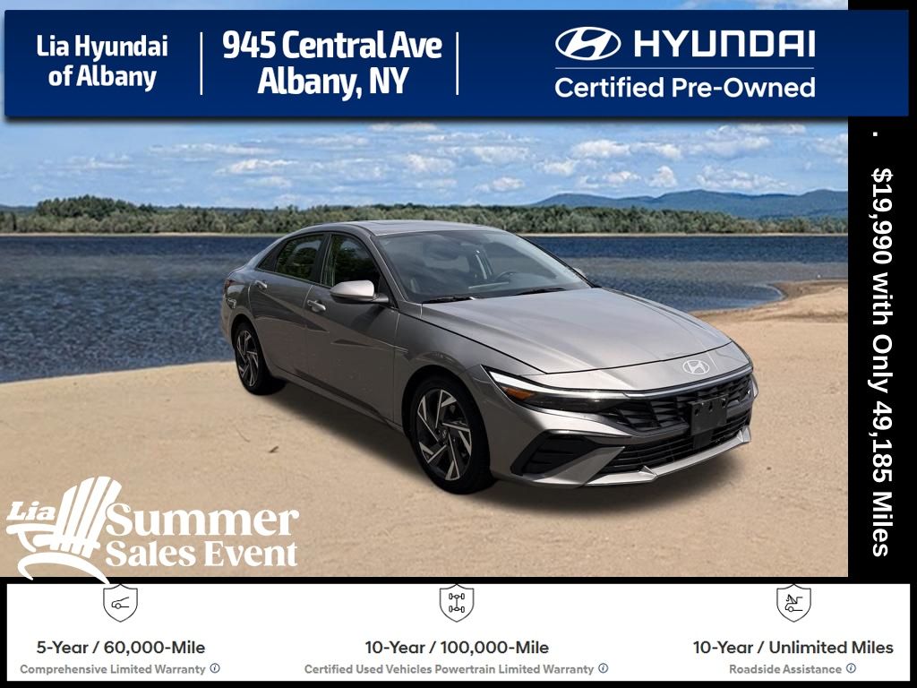 Fluid Metal 2025 Hyundai Elantra Sedan Front-Wheel Drive Continuously Variable Transmission