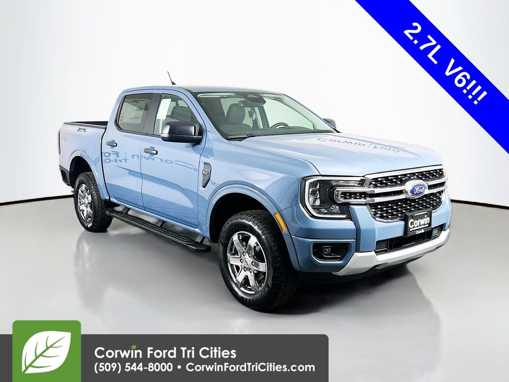 Blue (Azure Gray Met Tri-Coat) 2025 Ford Ranger Pickup Truck Four-Wheel Drive Automatic