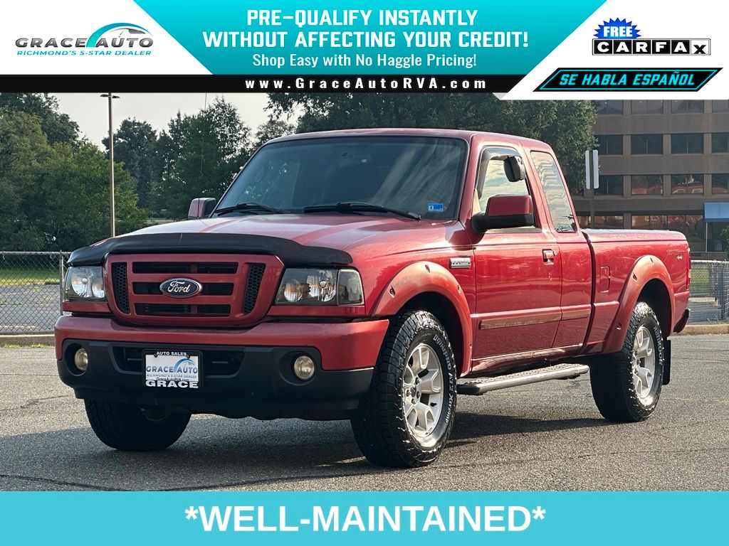 Torch Red 2010 Ford Ranger Pickup Truck Four-Wheel Drive 5-Speed Automatic