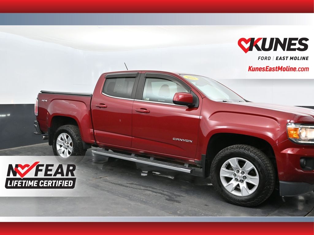 Red 2018 GMC Canyon SLE Crew Cab 4WD Pickup Truck Four-Wheel Drive 8-Speed Automatic