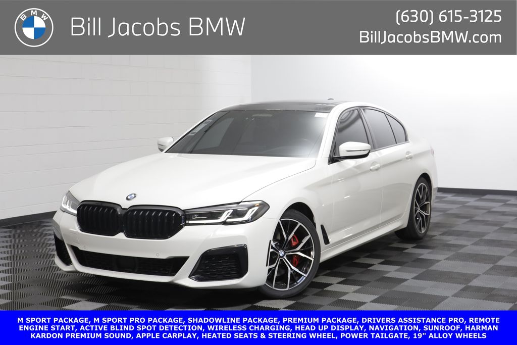 Alpine White 2023 BMW 5 Series Sedan All-Wheel Drive Automatic