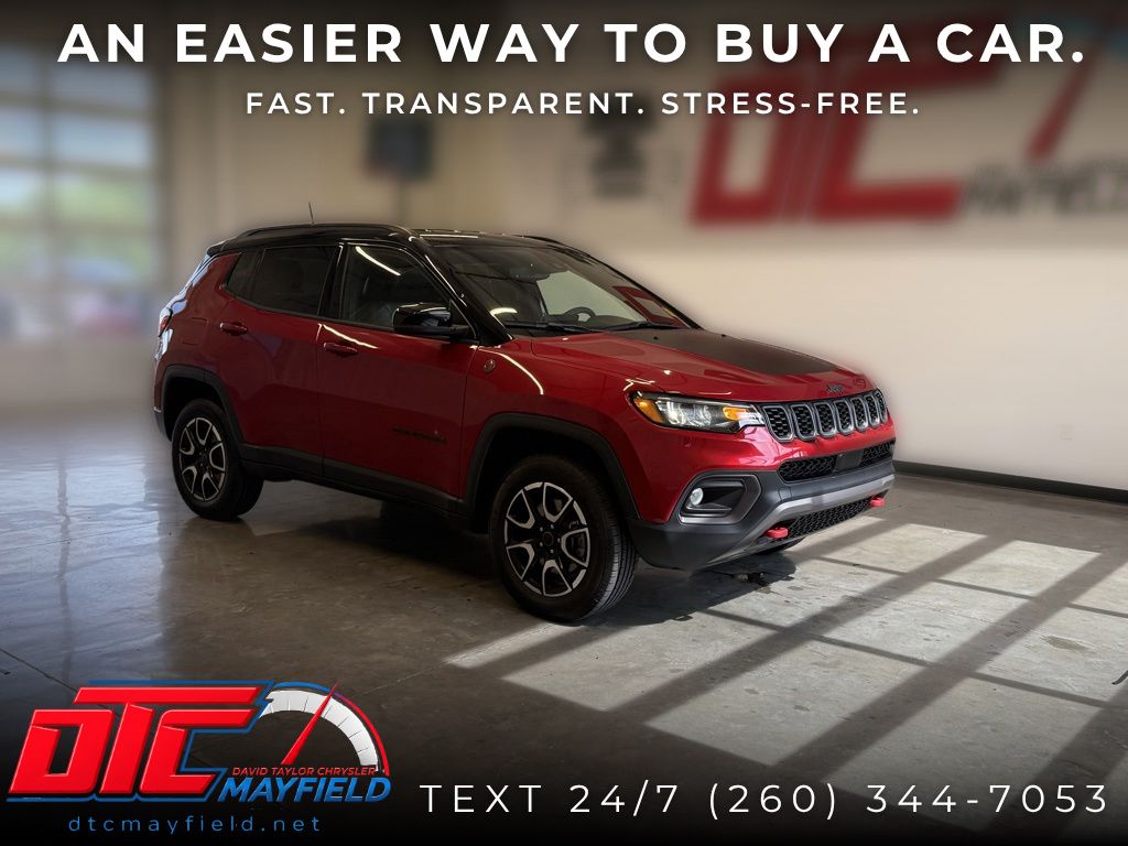 Red Hot Pearlcoat 2025 Jeep Compass Trailhawk 4WD SUV / Crossover Four-Wheel Drive 8-Speed Automatic