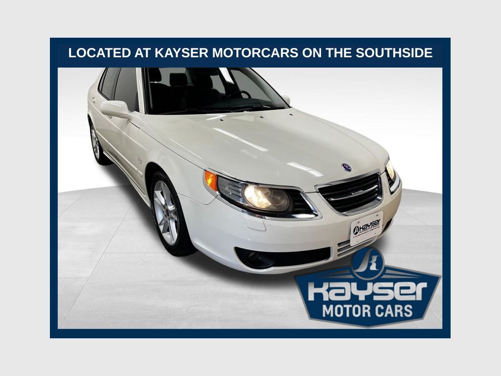 Polar White 2009 Saab 9-5 Sedan Front-Wheel Drive 5-Speed Automatic
