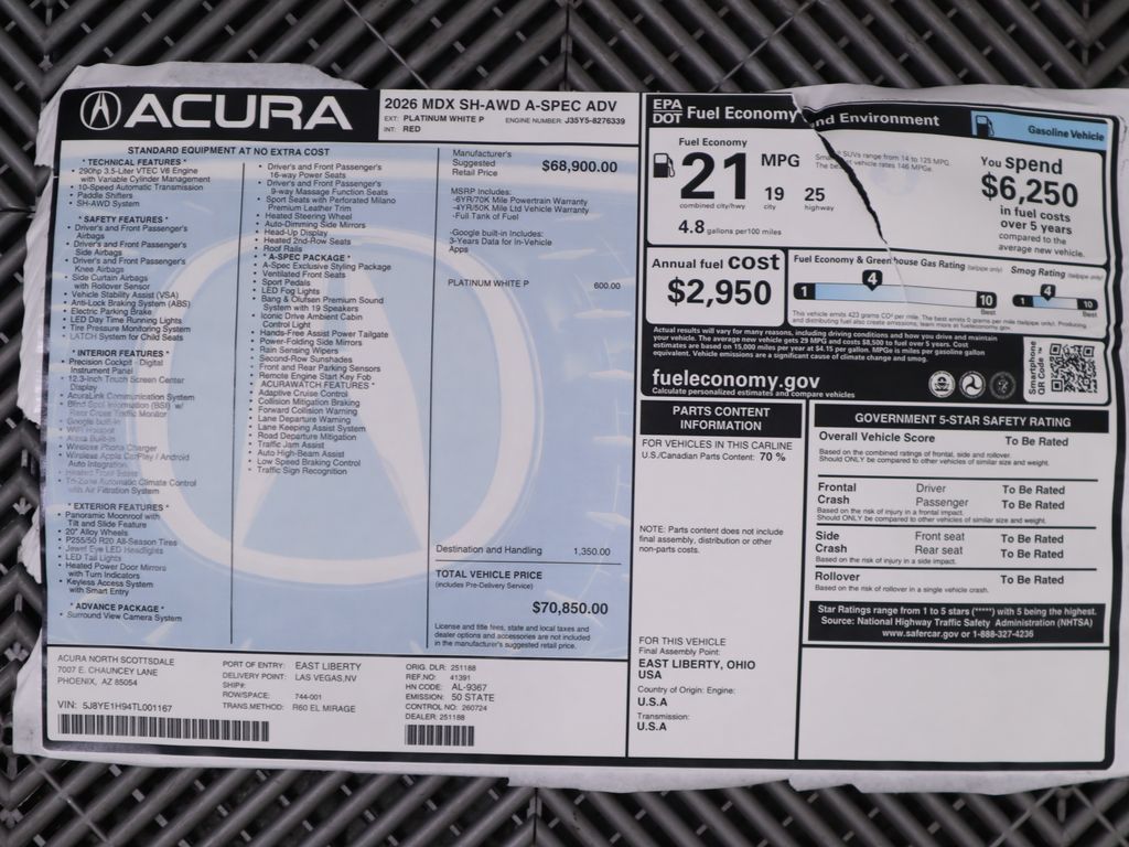 2026 Acura MDX Base 9