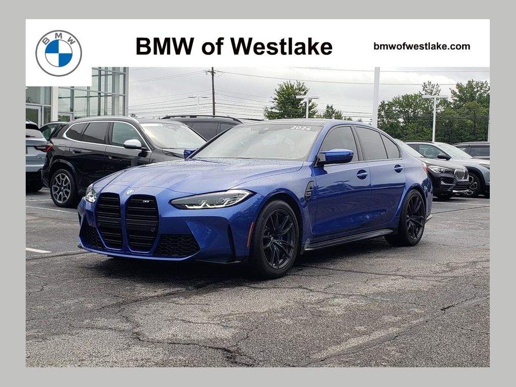 Portimao Blue Metallic 2024 BMW M3 Sedan Rear-Wheel Drive 6-Speed Manual