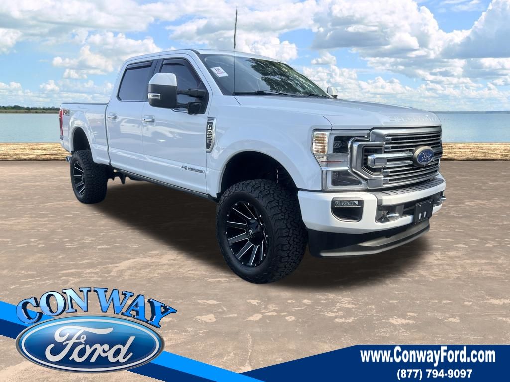 White Metallic 2020 Ford F-250 Super Duty Pickup Truck Four-Wheel Drive Automatic