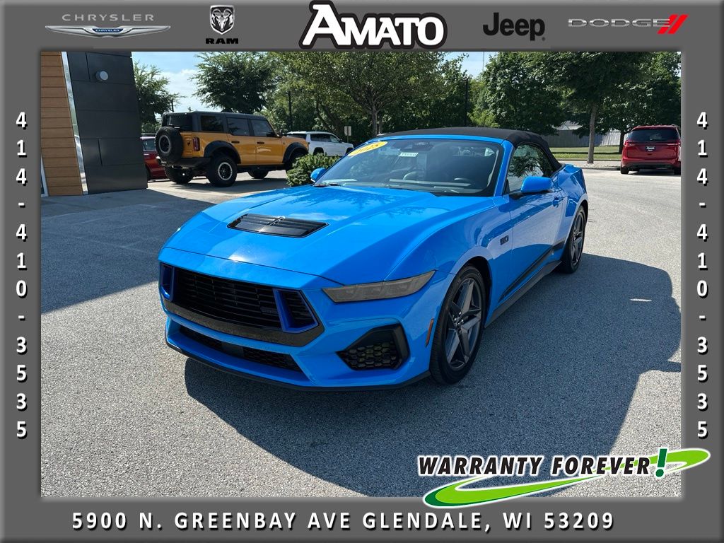 Grabber Blue Metallic 2025 Ford Mustang Convertible Rear-Wheel Drive Automatic