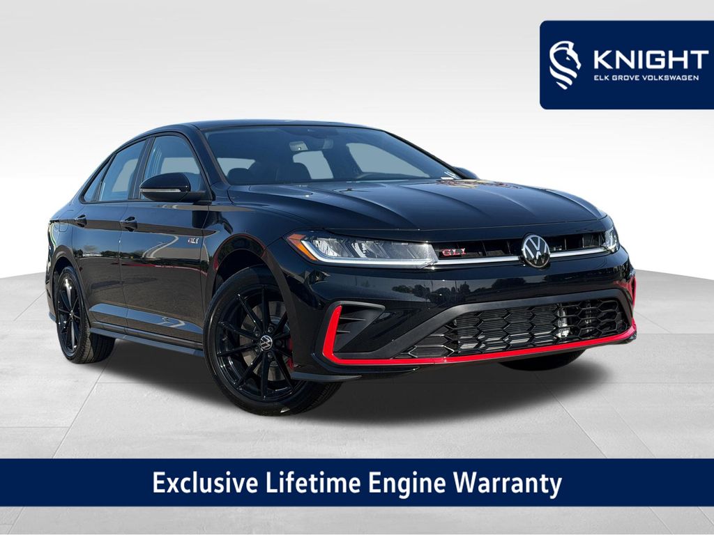 Deep Black Pearl 2026 Volkswagen Jetta GLI Sedan Front-Wheel Drive 7-Speed Dual Clutch