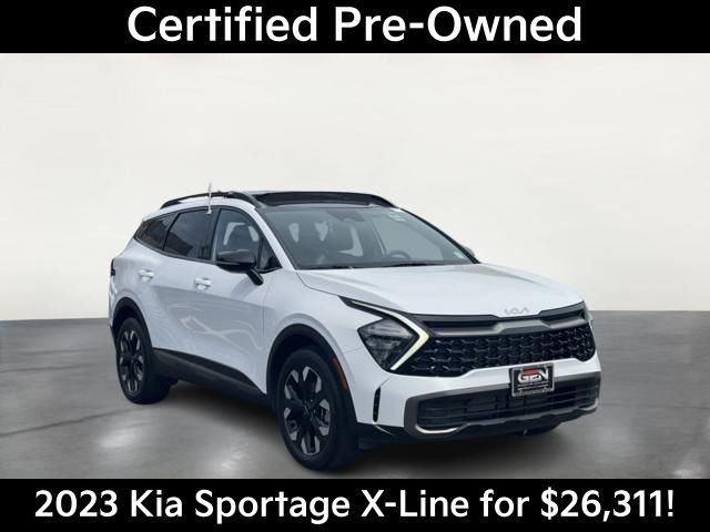 Glacial White Pearl 2023 Kia Sportage SUV / Crossover All-Wheel Drive 8-Speed Automatic