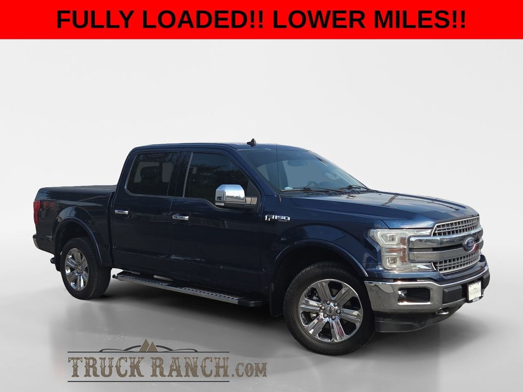 Blue 2019 Ford F-150 Pickup Truck Four-Wheel Drive Automatic