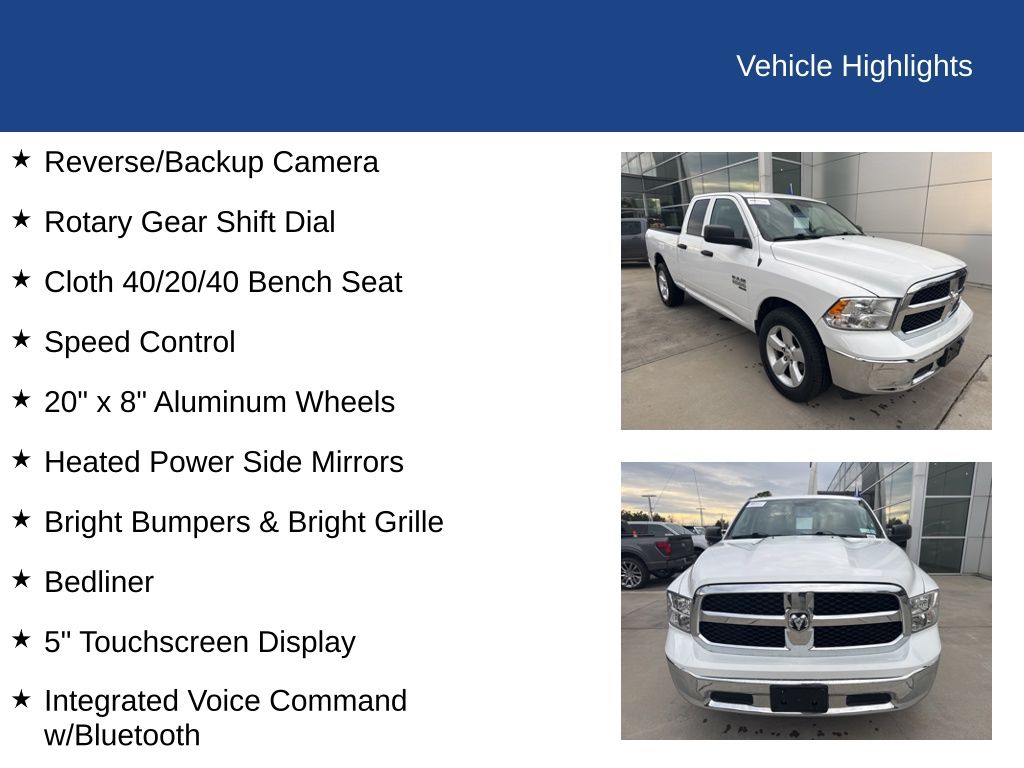 2024 Ram 1500 Classic SLT Quad Cab 4x4 6'4" Box